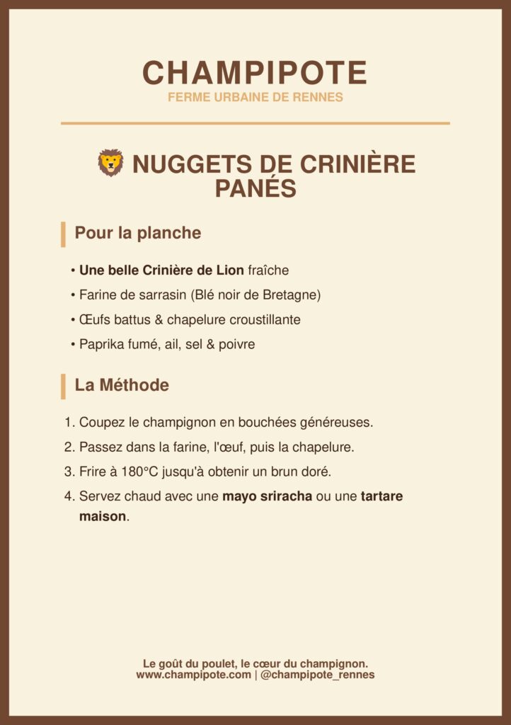recette criniere de lion, lion's mane